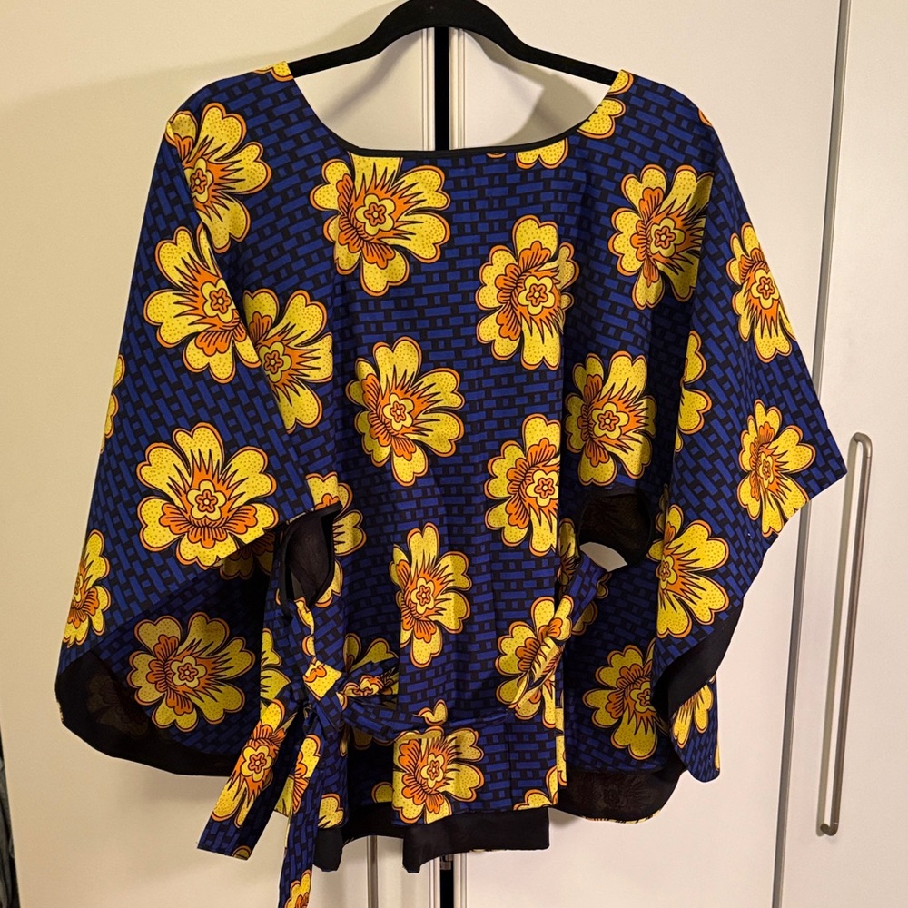 Handmade cotton floral tunic